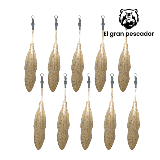 Oferta 10 Plomos Surfcasting Bala Alas 120g Arena