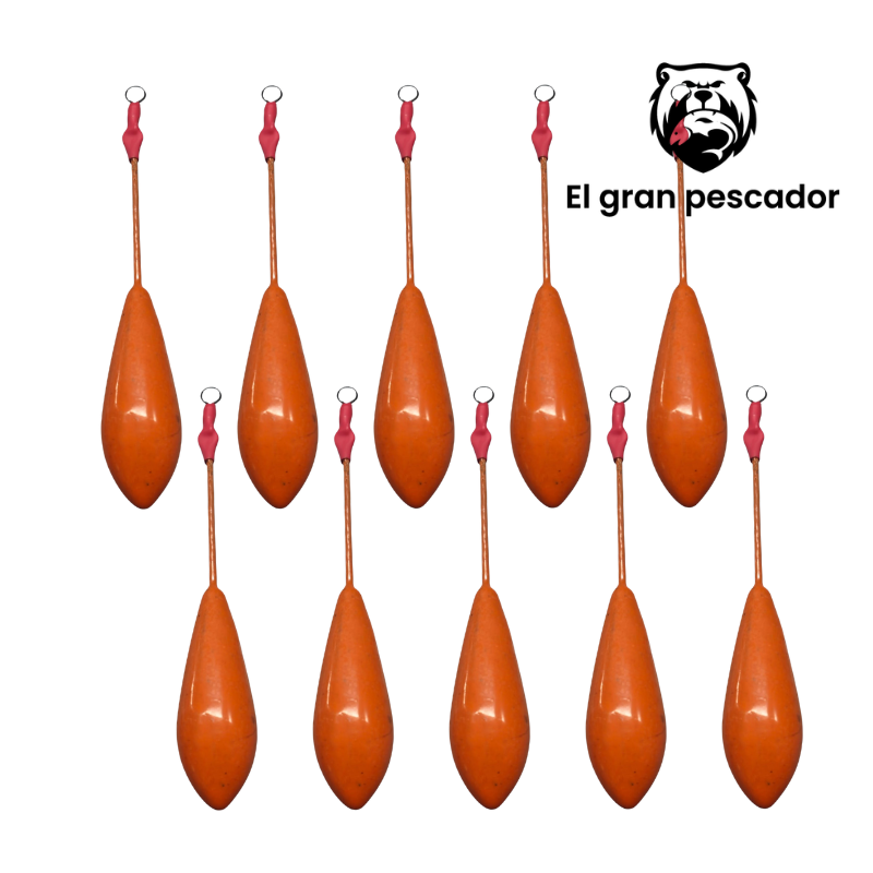 Oferta 10 Plomos Surfcasting Portugues Competicion 135g Naranja