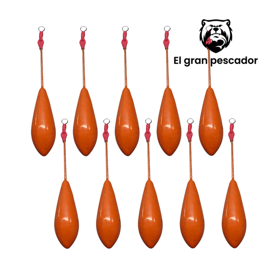 Oferta 10 Plomos Surfcasting Portugues Competicion 120g Naranja