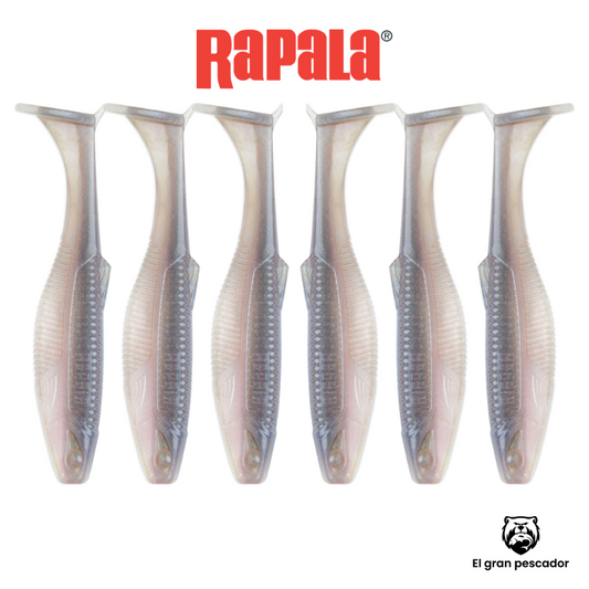 Vinilos Rapala CrushCity Pro Blue Red Pearl 4´´ 10cm 6unidades