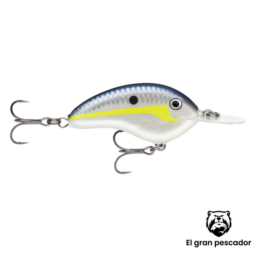 Crankbait Rapala Deep Tiny 7 Blanco Espalda Azul