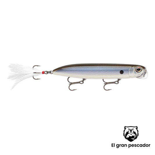 Señuelo Superficie Rapala Jowler 127 26g Blanco Espalda Negra