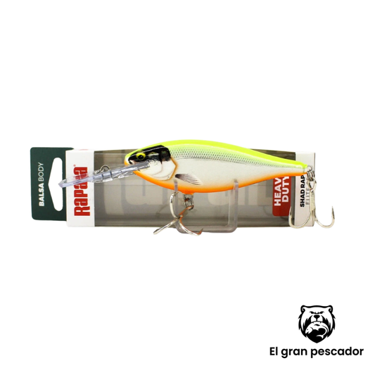 Rapala Shad Rap (Peces Grandes) 95mm 3,5m Espalda Amarilla