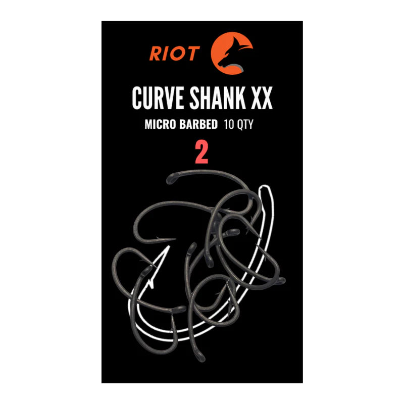 Riot Curve Shank XX Micro Barbed Size 2 10uds