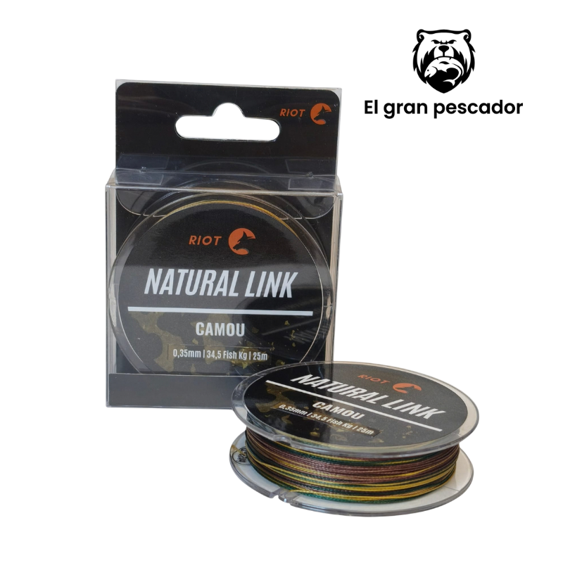 Trenzado Riot Natural Link Camou 25m