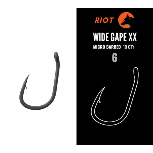 Riot Wide Gape XX Micro Barbed Size 6 10uds