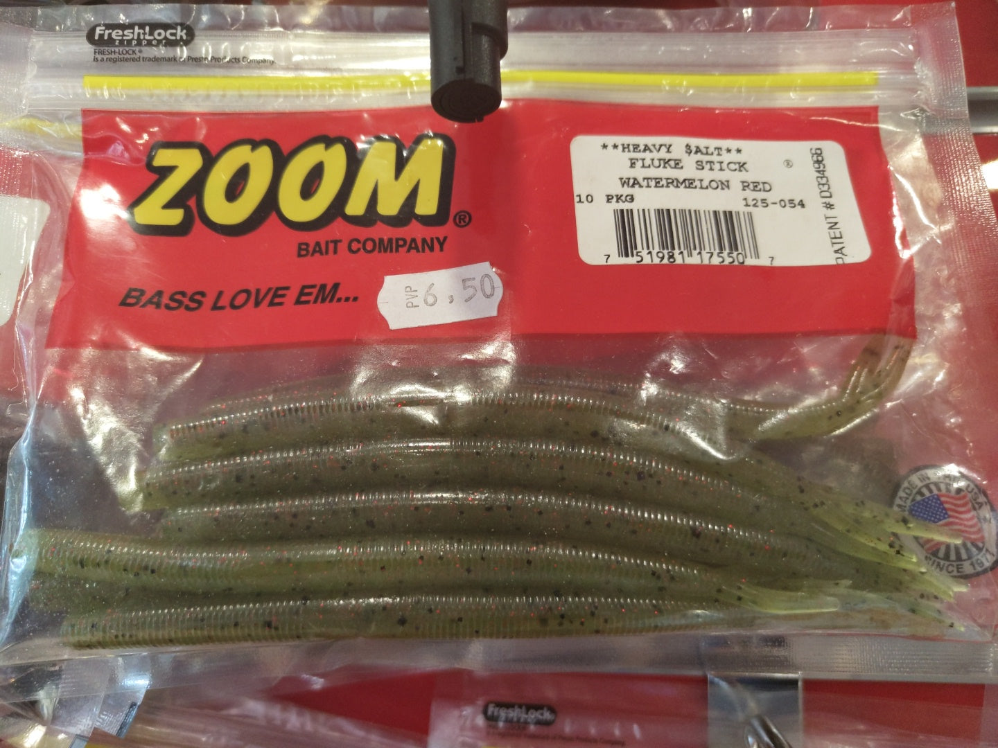 Vinilos Zoom Fluke Stick Watermelon Red