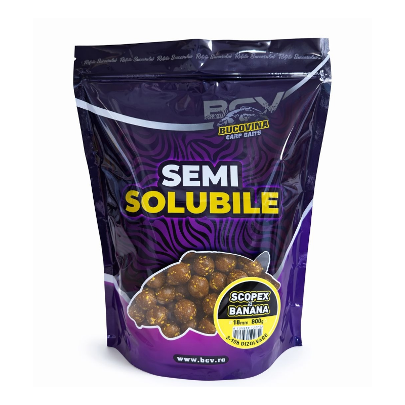 Bucovina Baits Boilies Semi Soluble Scopex Platano 18mm
