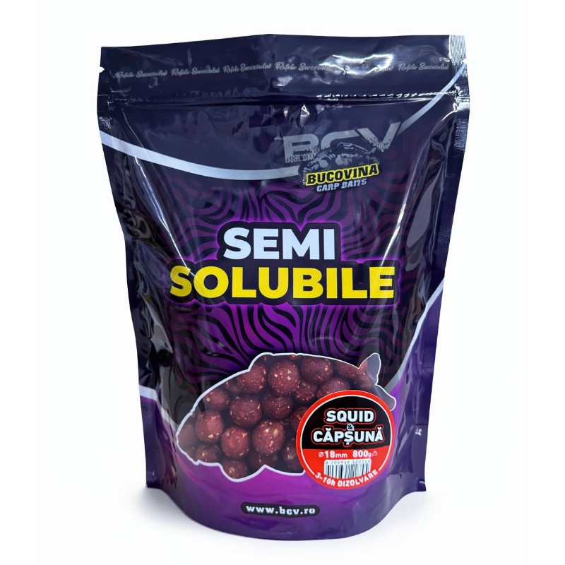 Bucovina Baits Boilies Semi Soluble Squid Fresa 22mm