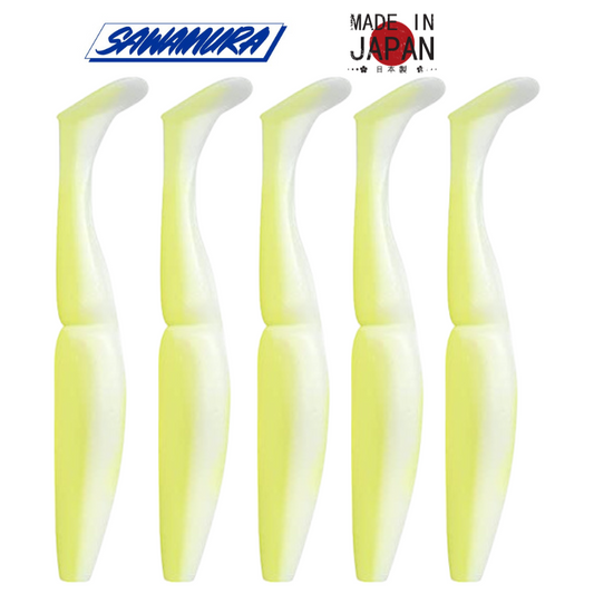Vinilo Sawamura One Up Shad 5″ 148 Milky Chart 5uds