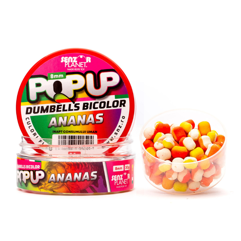 Senzor Planet Pop Up Dumbell Bicolor Piña 8mm