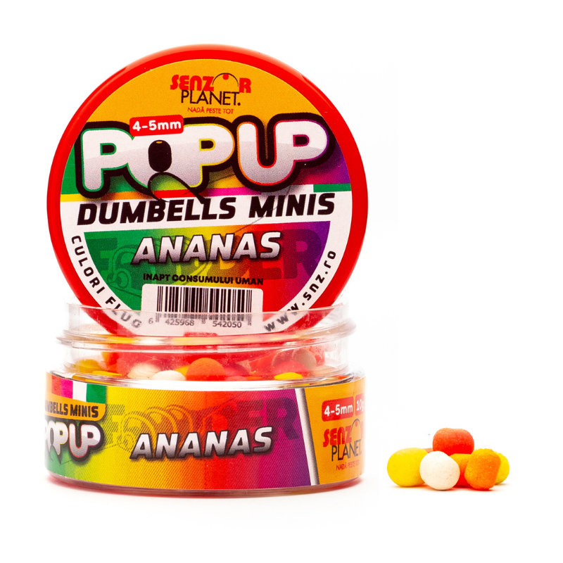 Senzor Planet Pop Up Dumbells Minis Piña 4-5mm