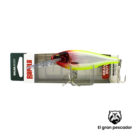 Rapala Shad Rap (Peces Grandes) 95mm 3,5m Cabeza Roja Amarillo
