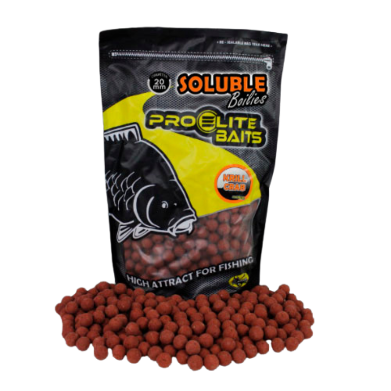 Pro Elite Baits Krill Crab Boilies Solubles 20mm 3,5kg
