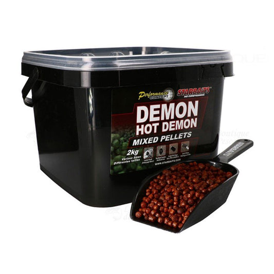 Starbaits Hot Demon Mixed Pellets 2kg + Pala