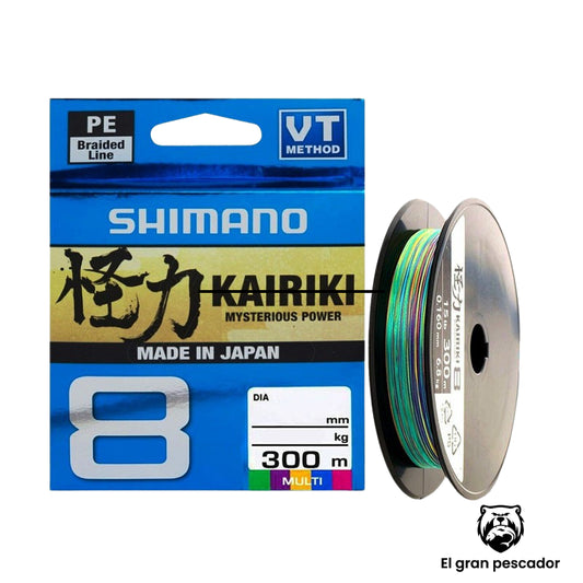 Hilo Trenzado Multicolor Shimano Kairiki 0,23mm 22,5kg 300m