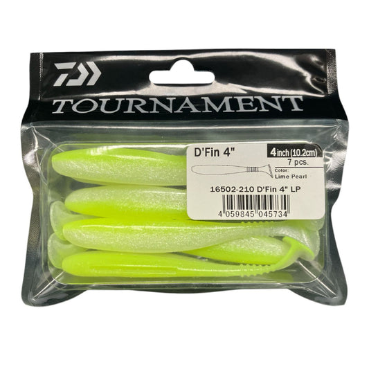 Daiwa Vinilo Tournament D`Fin 4´´ 10cm 7pcs Lime Pearl