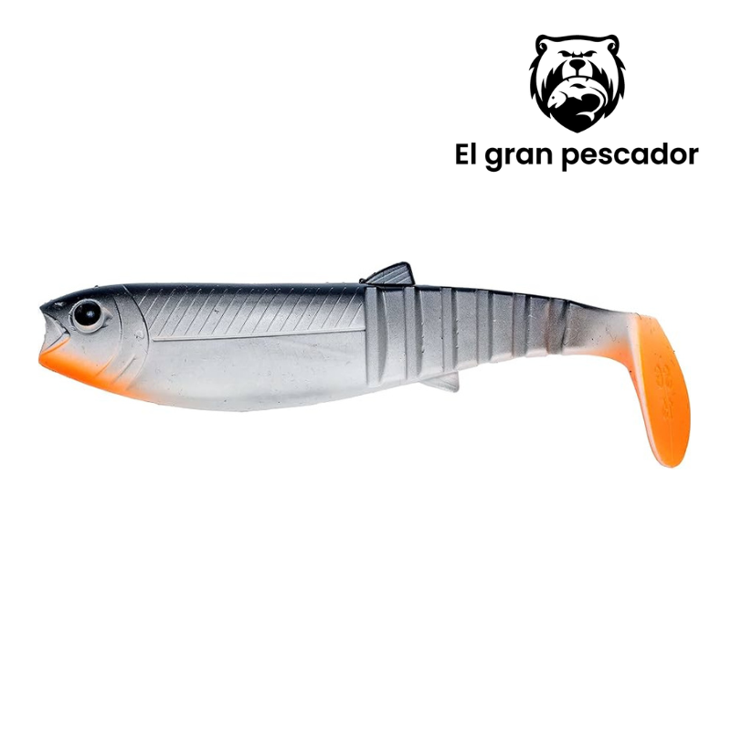 Vinilos Savage Gear Cannibal Shad White Black 20cm