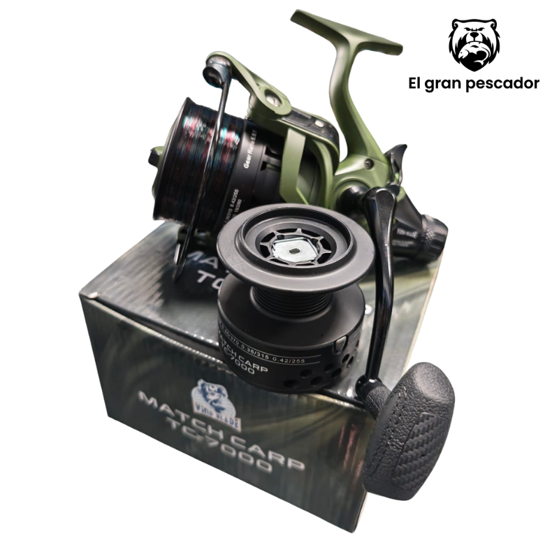 Oferta Carrete con Hilo Wind Blade Carp  TC-7000 + Bobina Adicional