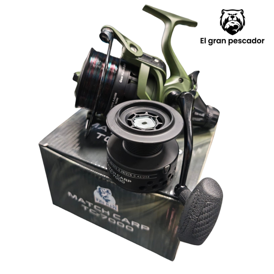 Oferta Carrete con Hilo Wind Blade Carp  TC-7000 + Bobina Adicional