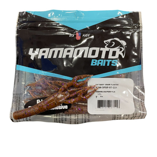 Vinilos Gary Yamamoto Fat Baby Craw Flotante Cinnamon Purple